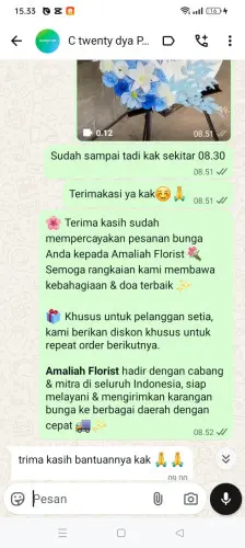 Testimonial Standing Flower buleleng